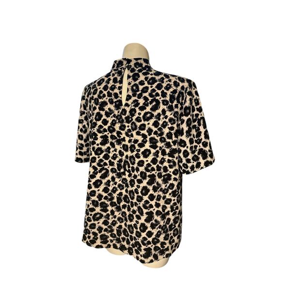 Lane Bryant Leopard Print Choker Neck Blouse Top Plus Size 18 - Picture 5 of 11